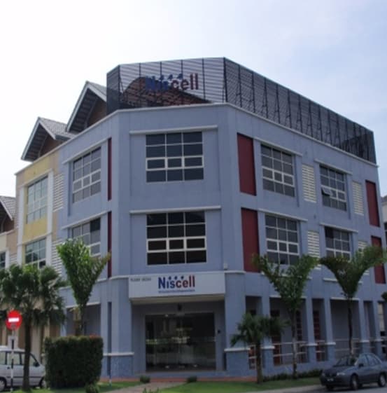 The NiSCELL building in Kota Damansara, Petaling Jaya, seen from the approach.